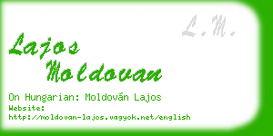 lajos moldovan business card